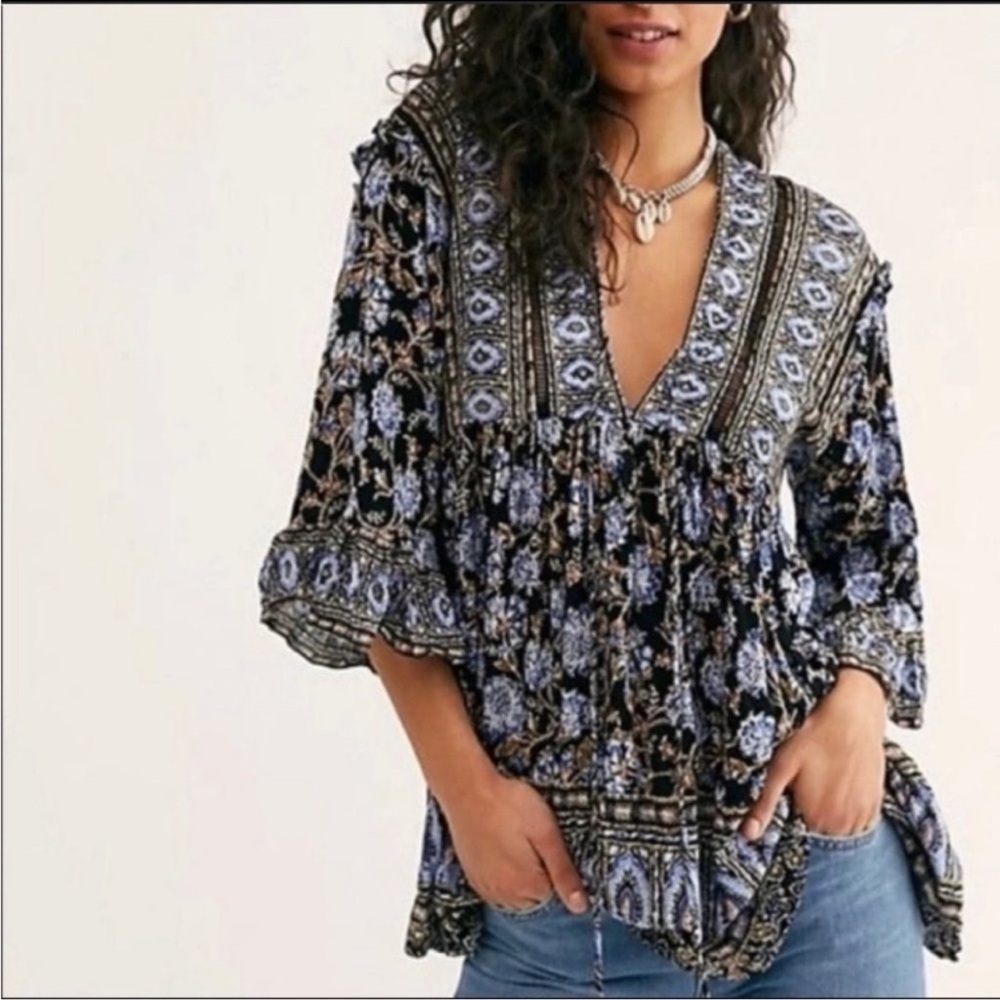 Free People Moonlight Dance Tunic Top Medium